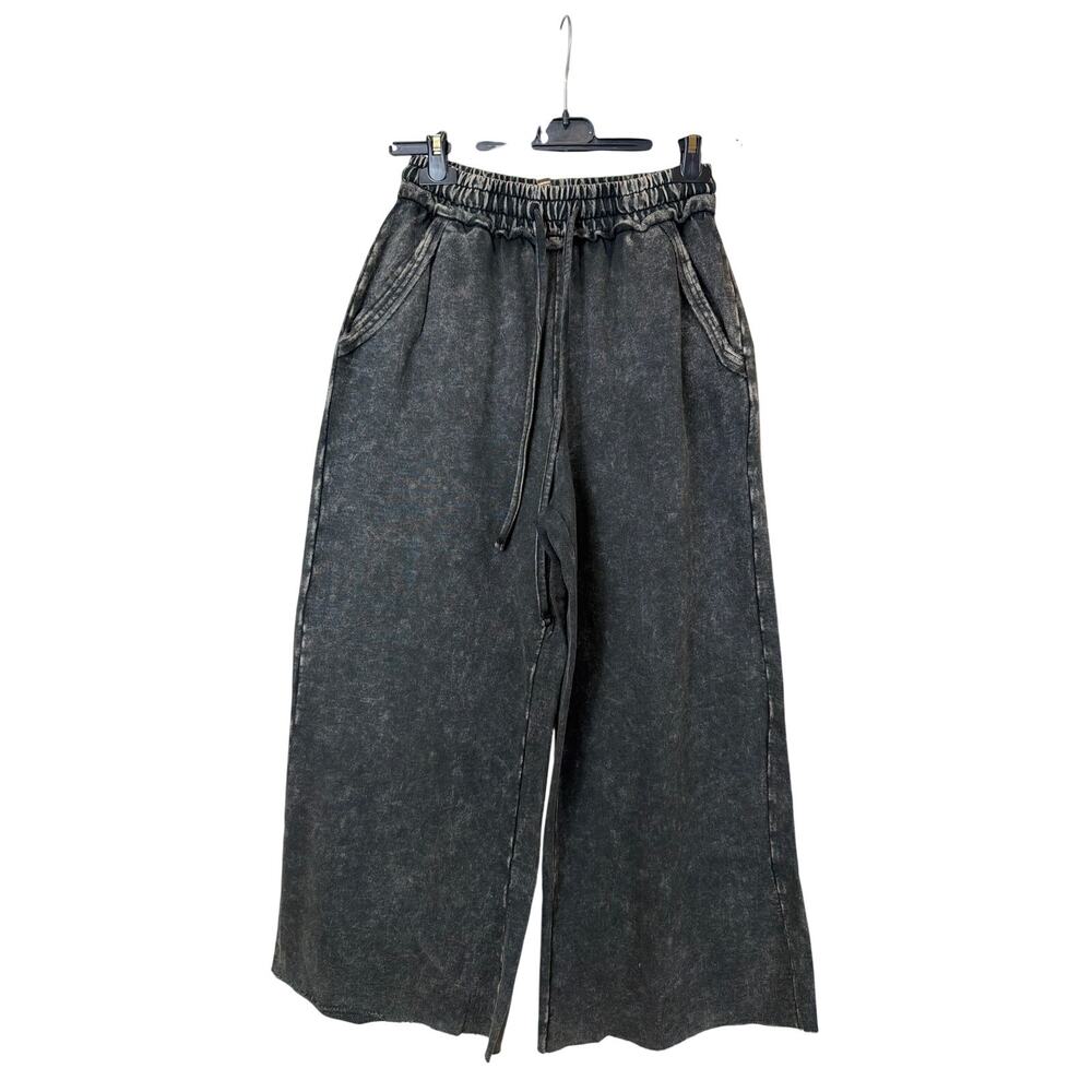 NWT Zenana Ash Black Casual Everyday Pant Small (Style 25413)
